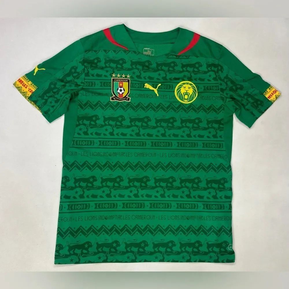 Puma Cameroon Futbol Soccer Jersey Men Medium Green
